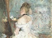 Berthe Morisot Lady at her Toilette France oil painting artist